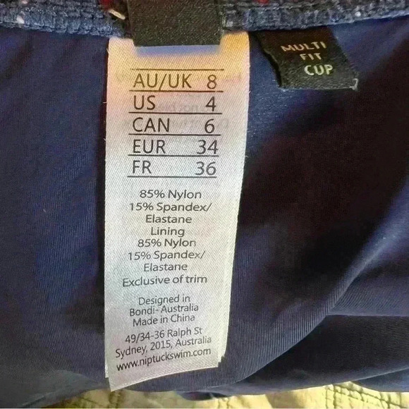 Nip Tuck Swim Striped One Piece Swimsuit Swimwear - Picture 6 of 6